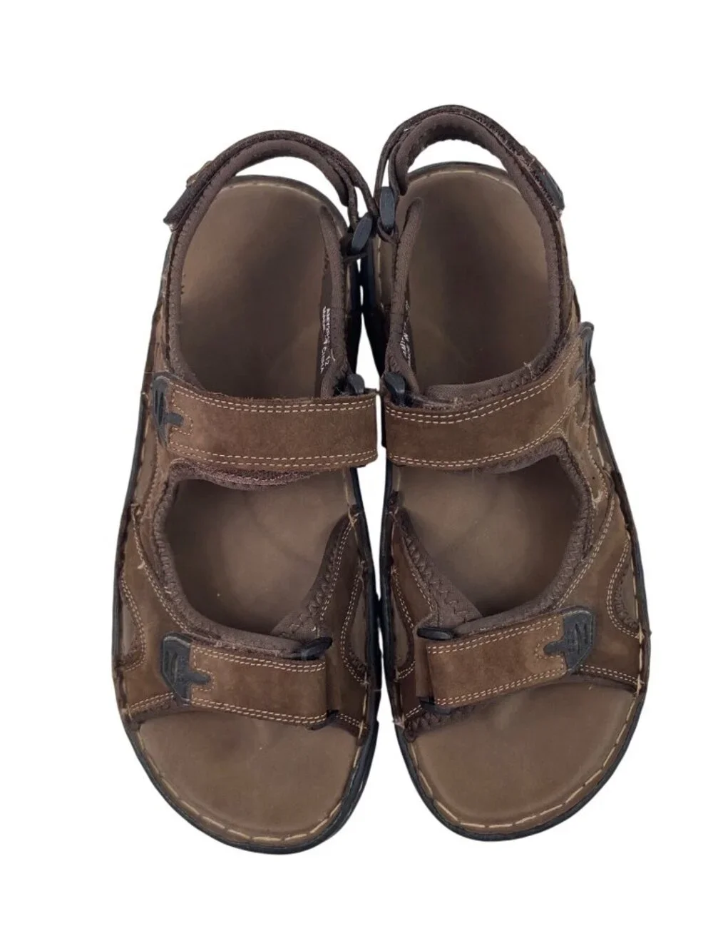 Jousen Mens AMY2011 Brown Adjustable Strap Open Toe Casual Sandals Size 12
